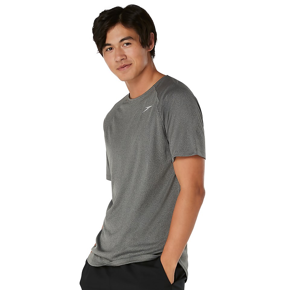 Men's Short Sleeve Swim Rashguard Gray