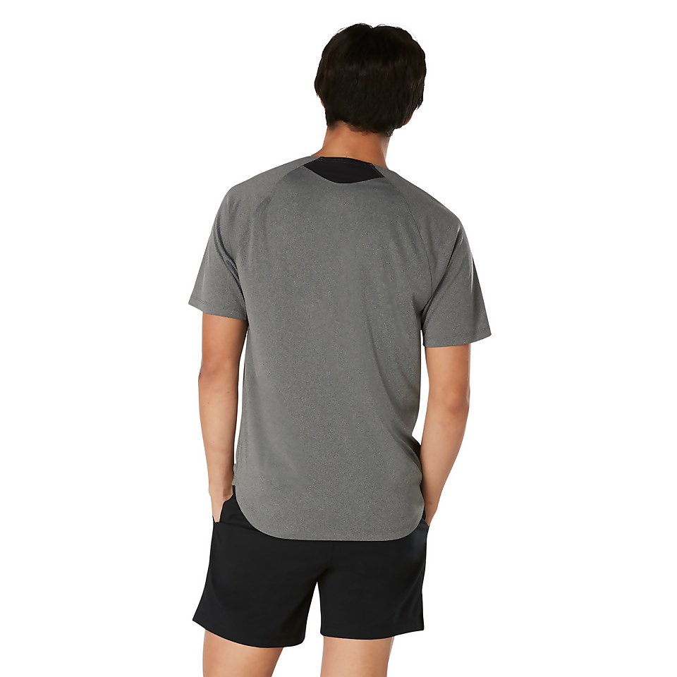 Men's Short Sleeve Swim Rashguard Gray