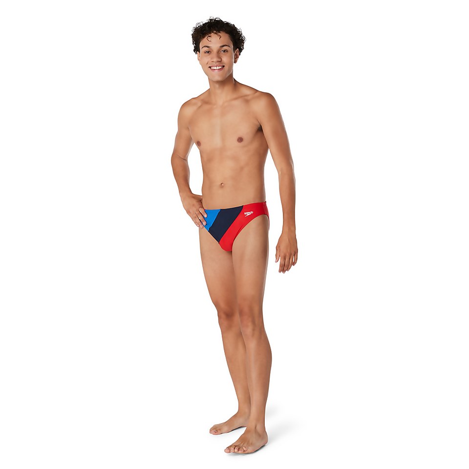 Men's Colorblock Beachstar 2" Brief Red