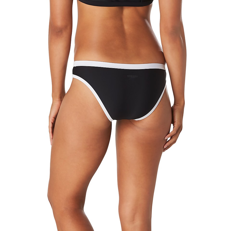 Women's Hipster Bikini Bottom with binding Black