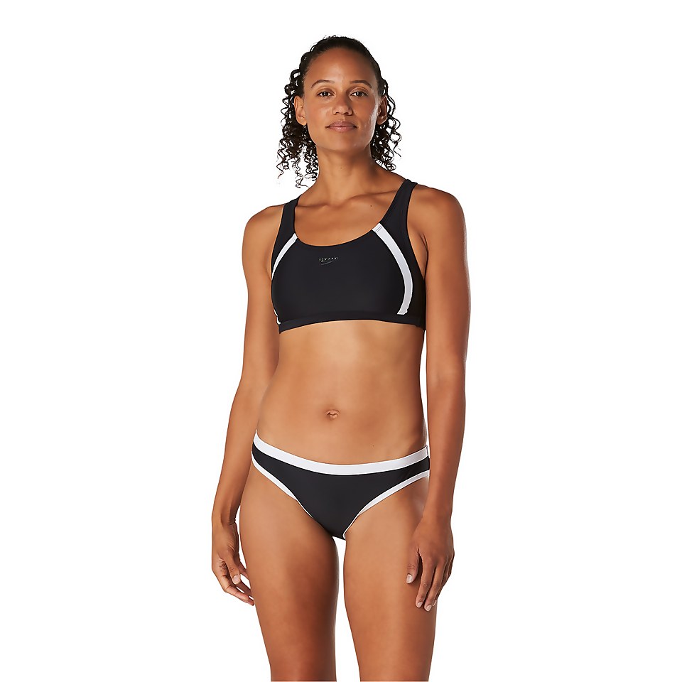 Women's Hipster Bikini Bottom with binding Black