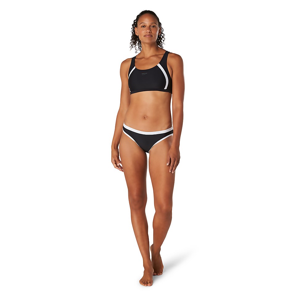 Women's Hipster Bikini Bottom with binding Black