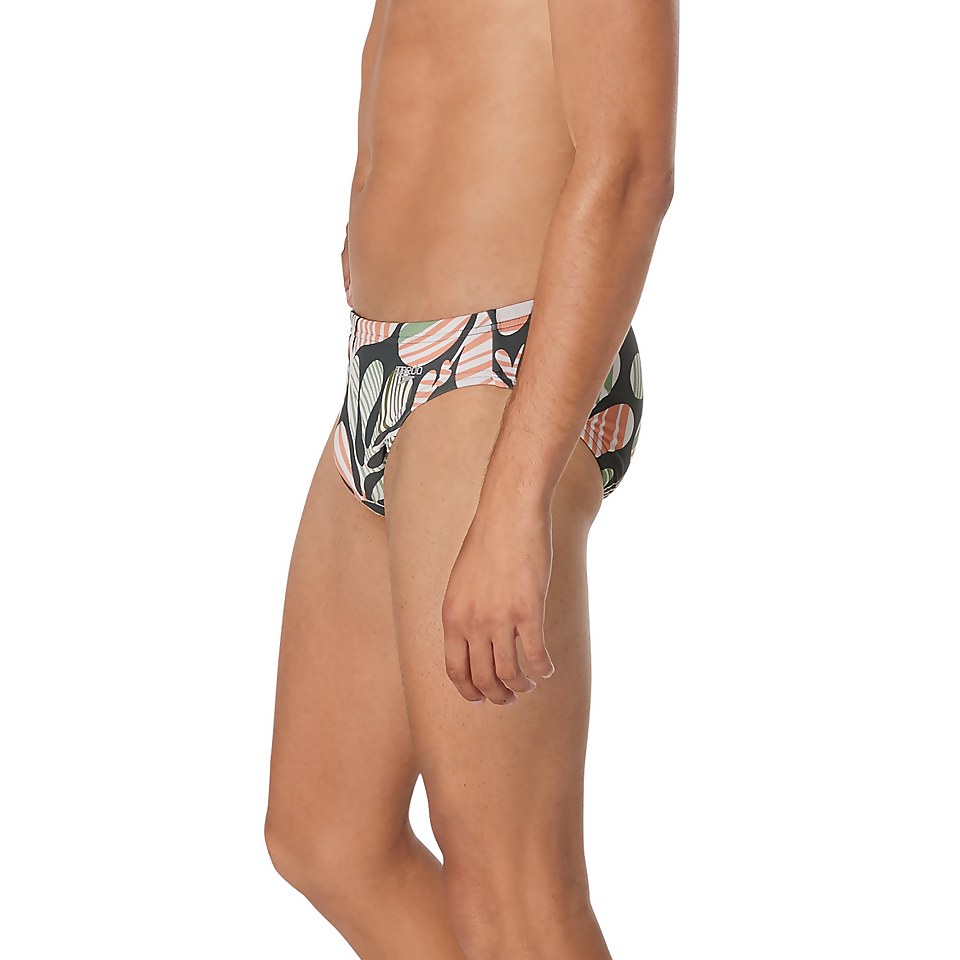Men's Floatable Floral Print Beachstar 2" Brief Gray