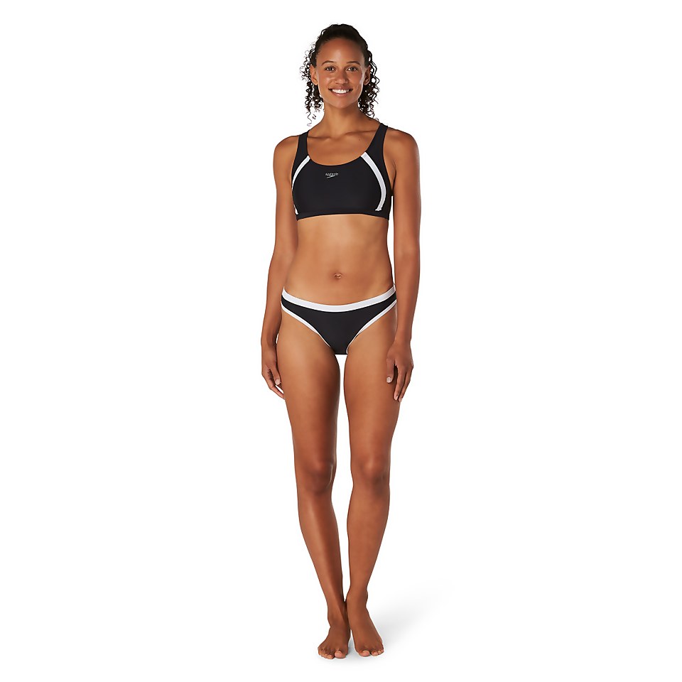 Women's Solid Quantum Fusion Bikini Top Black