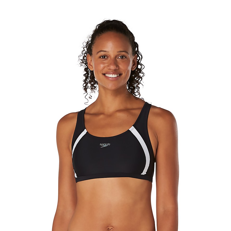 Women's Solid Quantum Fusion Bikini Top Black