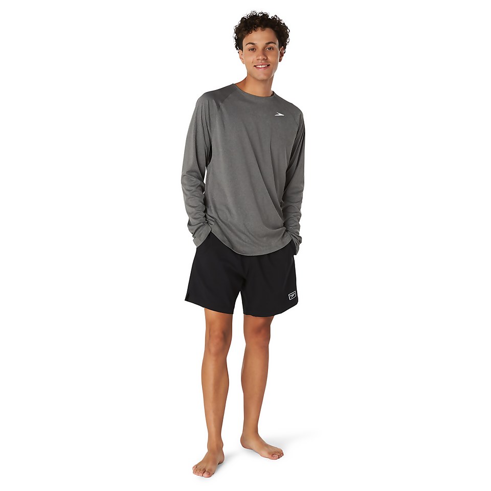 Maillot dermoprotecteur de bain manches longues Speedo pour hommes, gris