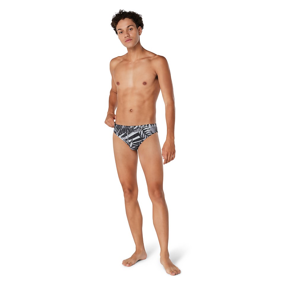 Men's Floatable Floral Print Beachstar Brief 2" Gray