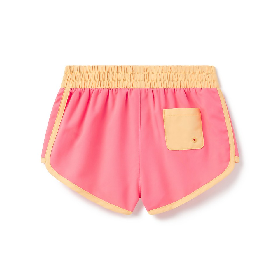 Girl's Solid Board Short Pink