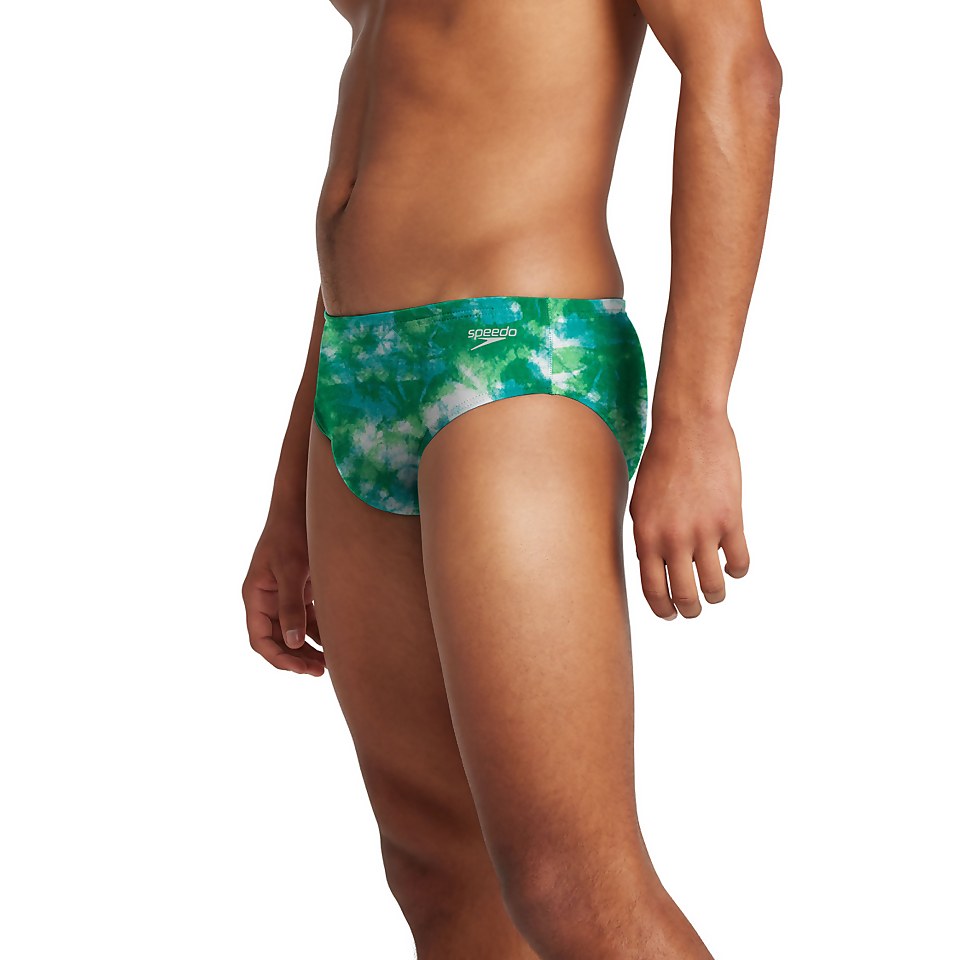 Men's Printed One Brief Green