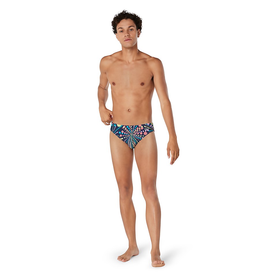 Men's Floatable Floral Print Beachstar Brief 2" Blue
