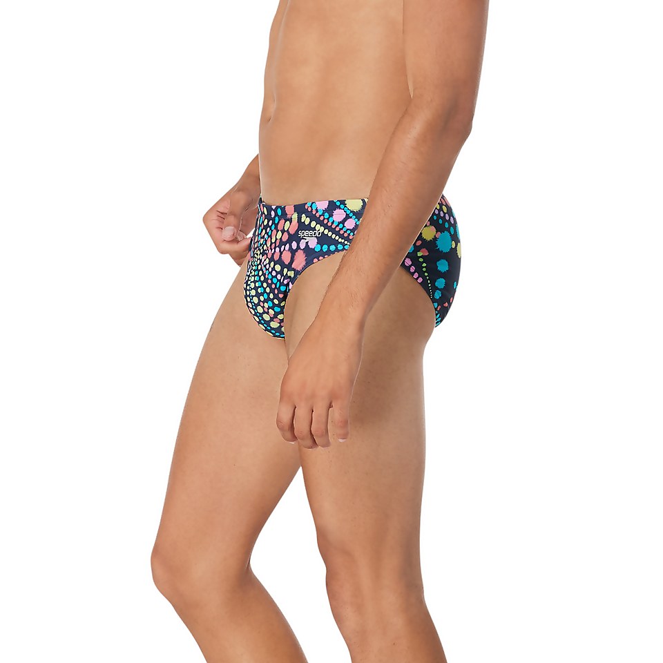 Men's Floatable Floral Print Beachstar Brief 2" Blue