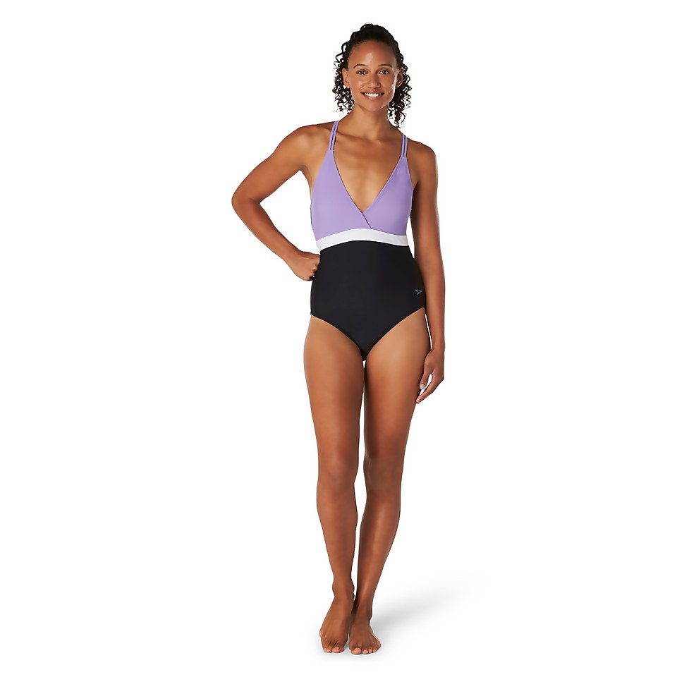 Women's Adjustable Crossback One Piece Purple
