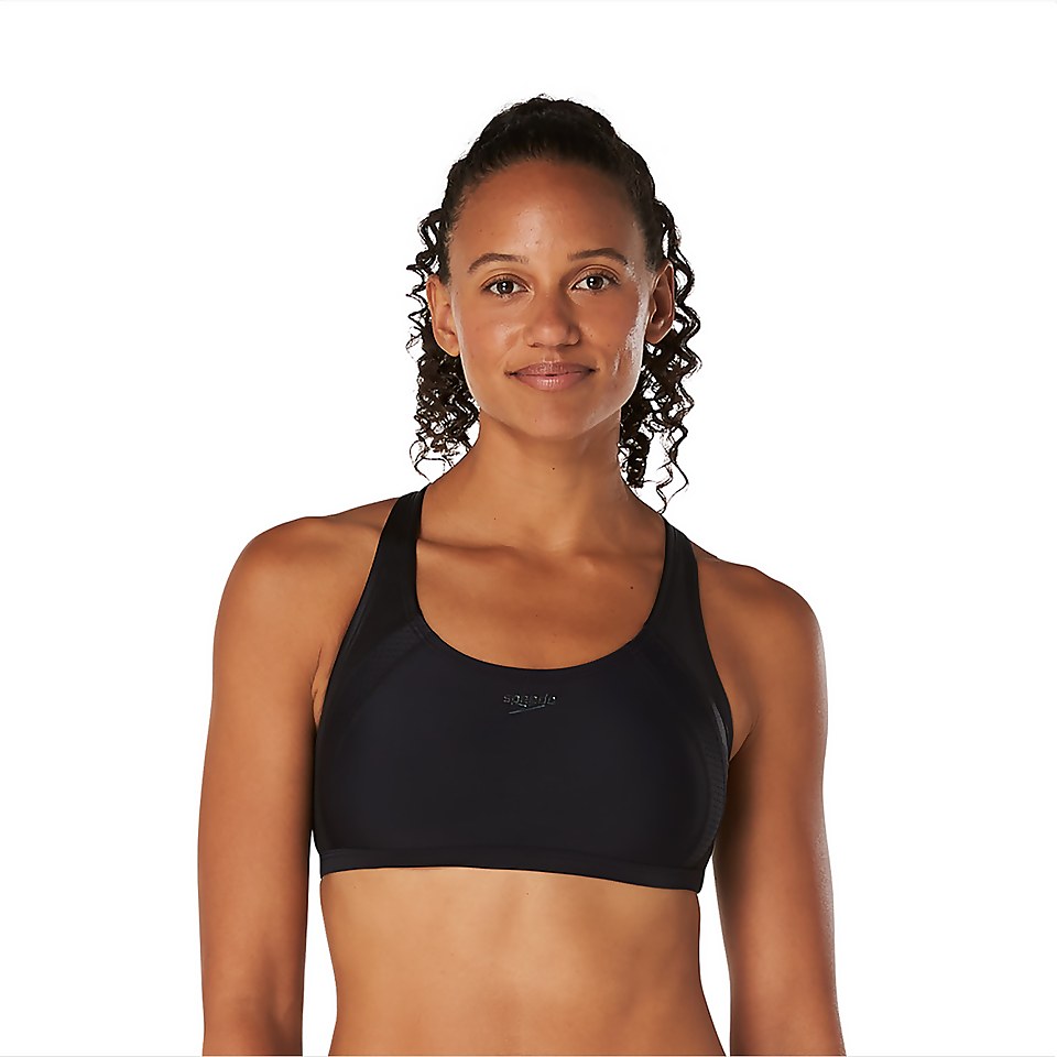 Women's Quantum Sheen Bikini Top Black