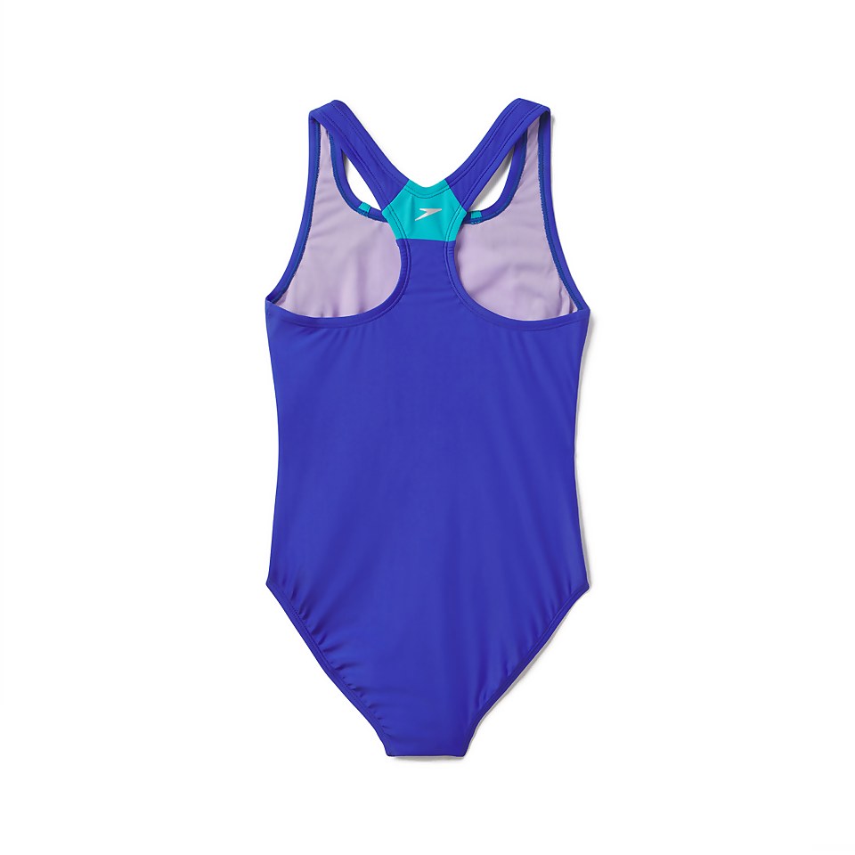 Monopièce à motif imprimé Sport Splice pour filles, bleu