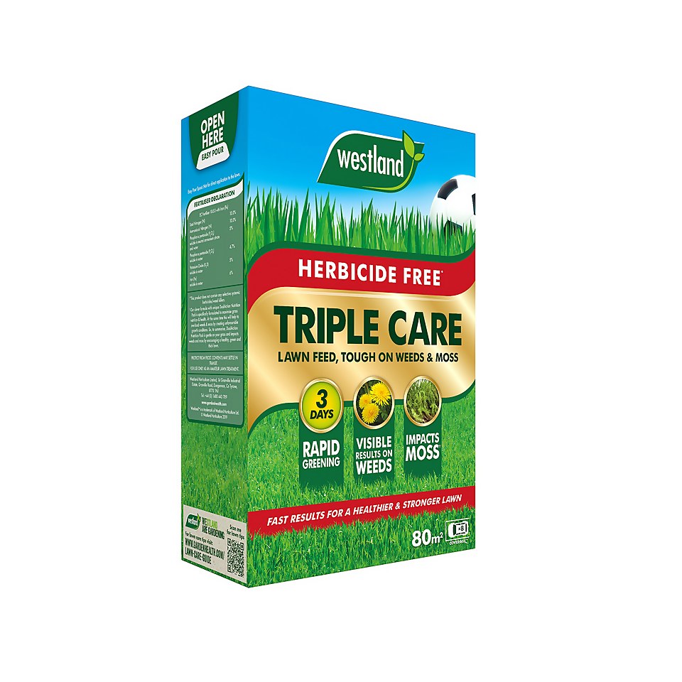 Westland Triple Care Herbicide Free Lawn Feed - 80m²