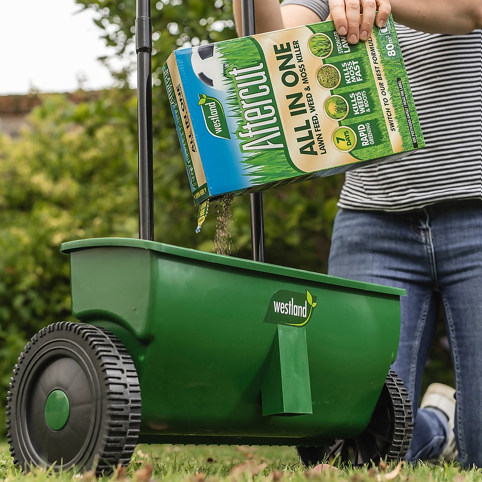 Aftercut AllInOne Lawn Feed, Weed & Moss Killer 80m² Homebase