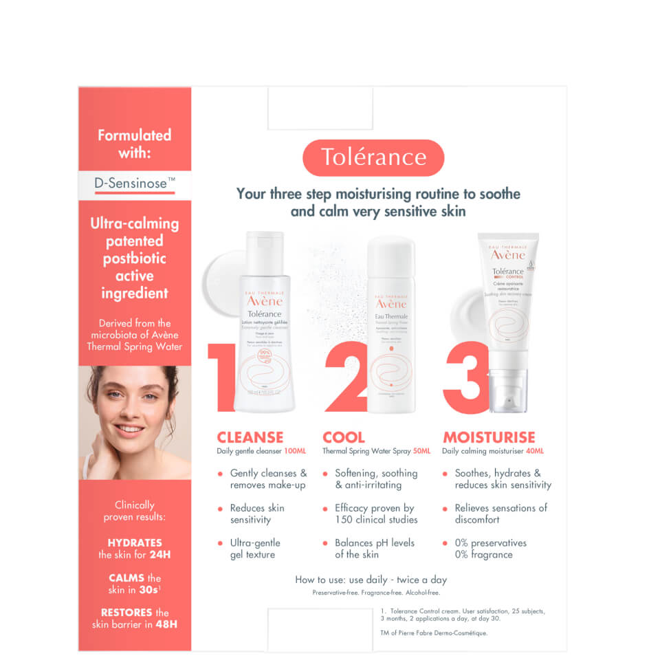 Avène Moisturising And Calming 3-Step Routine For Very Sensitive Skin