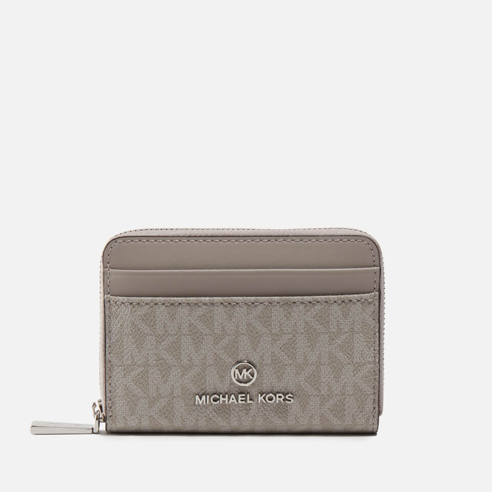 Michael Kors Jet Set Coated-Canvas and Leather Wallet