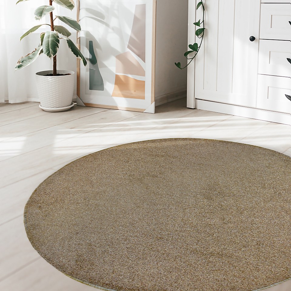 Relay Circular Rug Latte 133cm Homebase