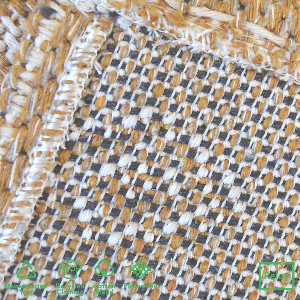 Recycled Cotton Tribal Rug - Ochre - 160x230cm