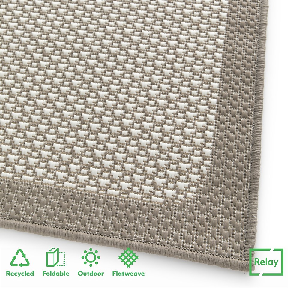 Relay Recycled Indoor/Outdoor Rug - Natural - 60x230cm