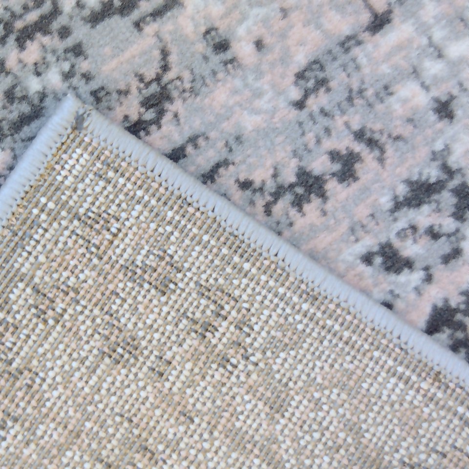 Traditional Rug Grey & Pink 160x230cm Homebase