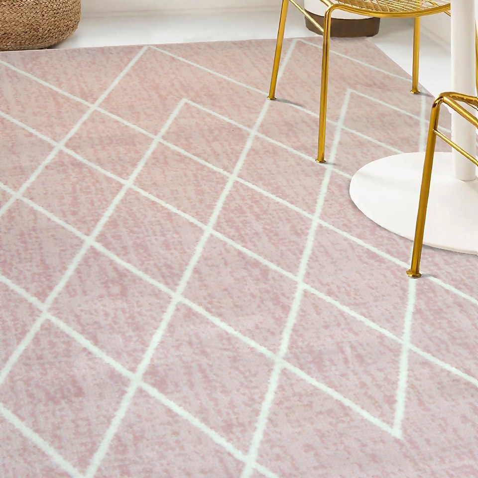 Maestro Berber Rug Blush 160x230cm Homebase