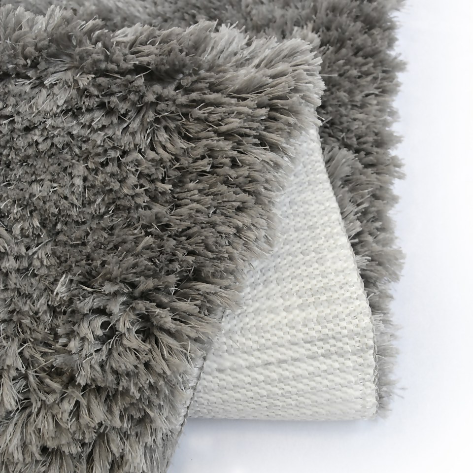 Soft Washable Rug Grey 100x150cm Homebase