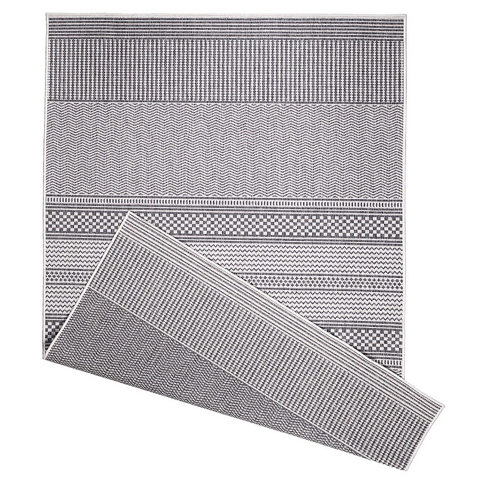 Duo Weave Indoor/Outdoor Rug - Fine Weave Grey - 120x170cm