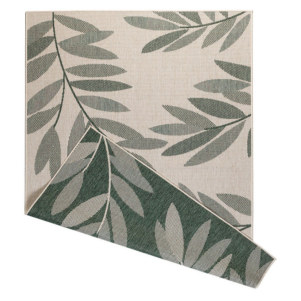 Duo Weave Indoor/Outdoor Rug - Leaves Green - 120x170cm