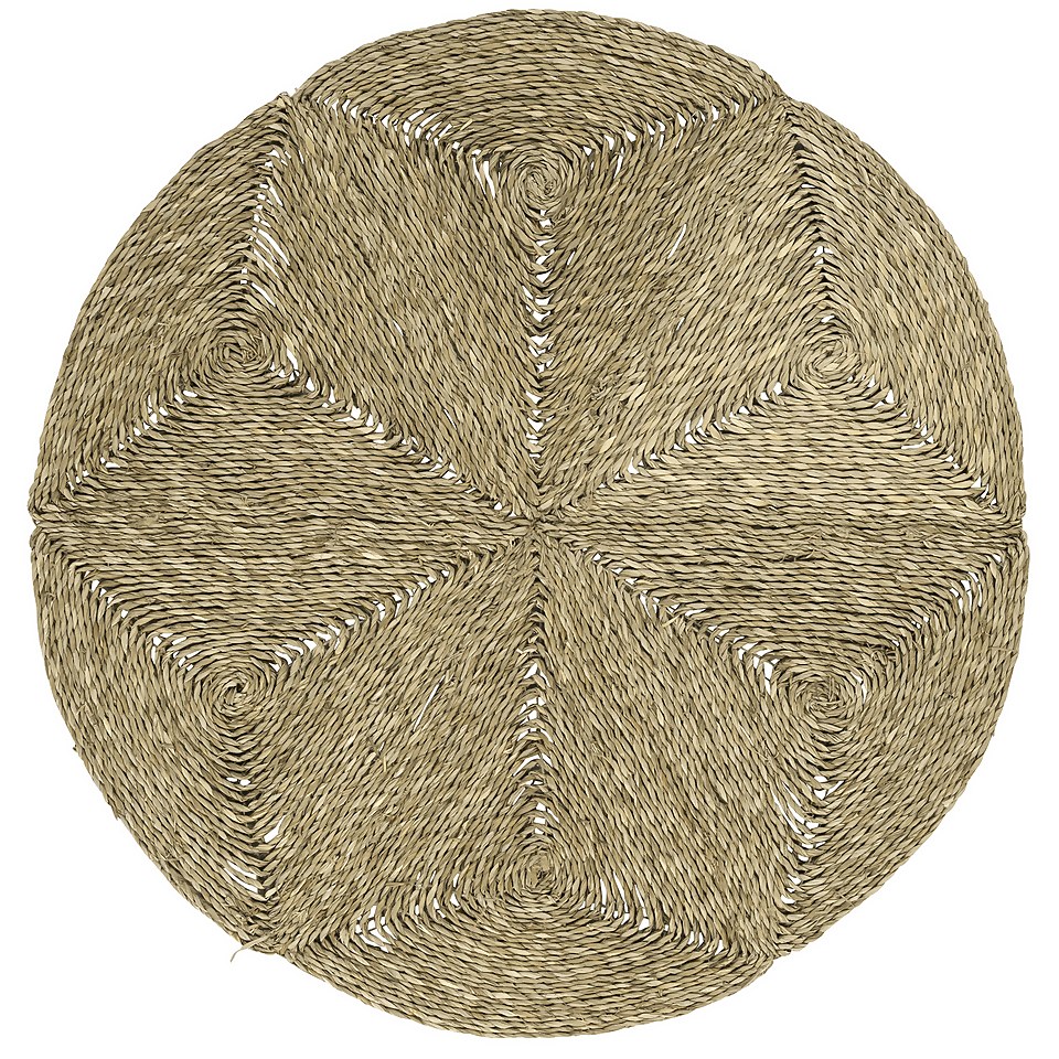 Seagrass Circle Rug - Star - 122cm