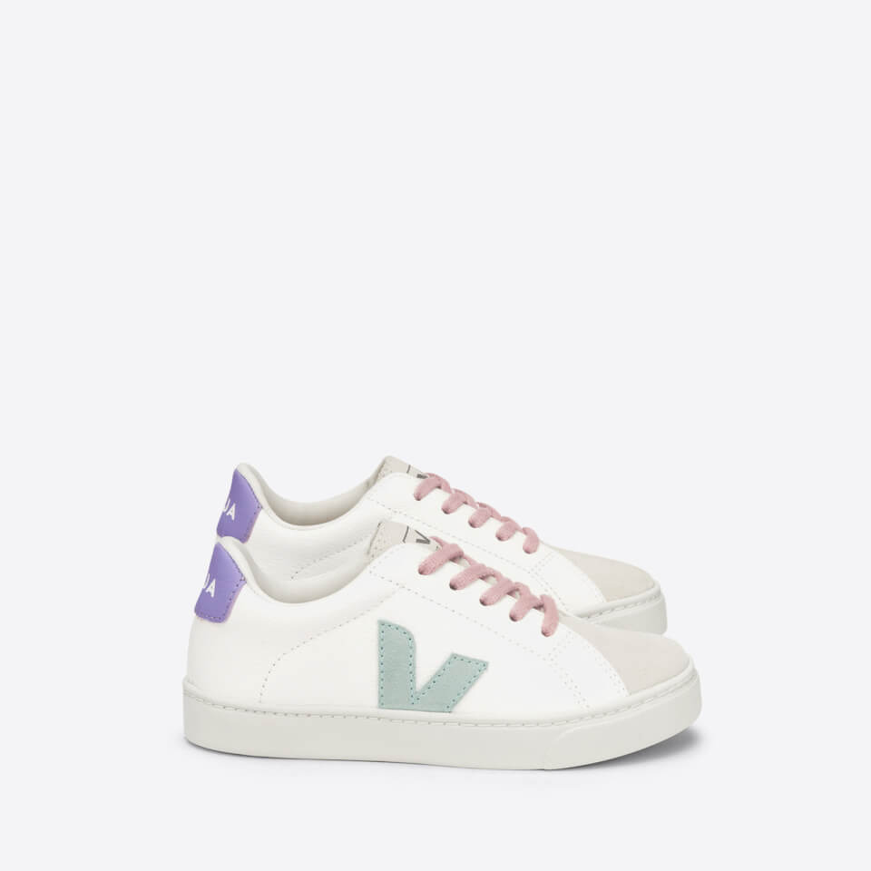 Veja Kids' Esplar Leather and Suede Lace Up Trainers