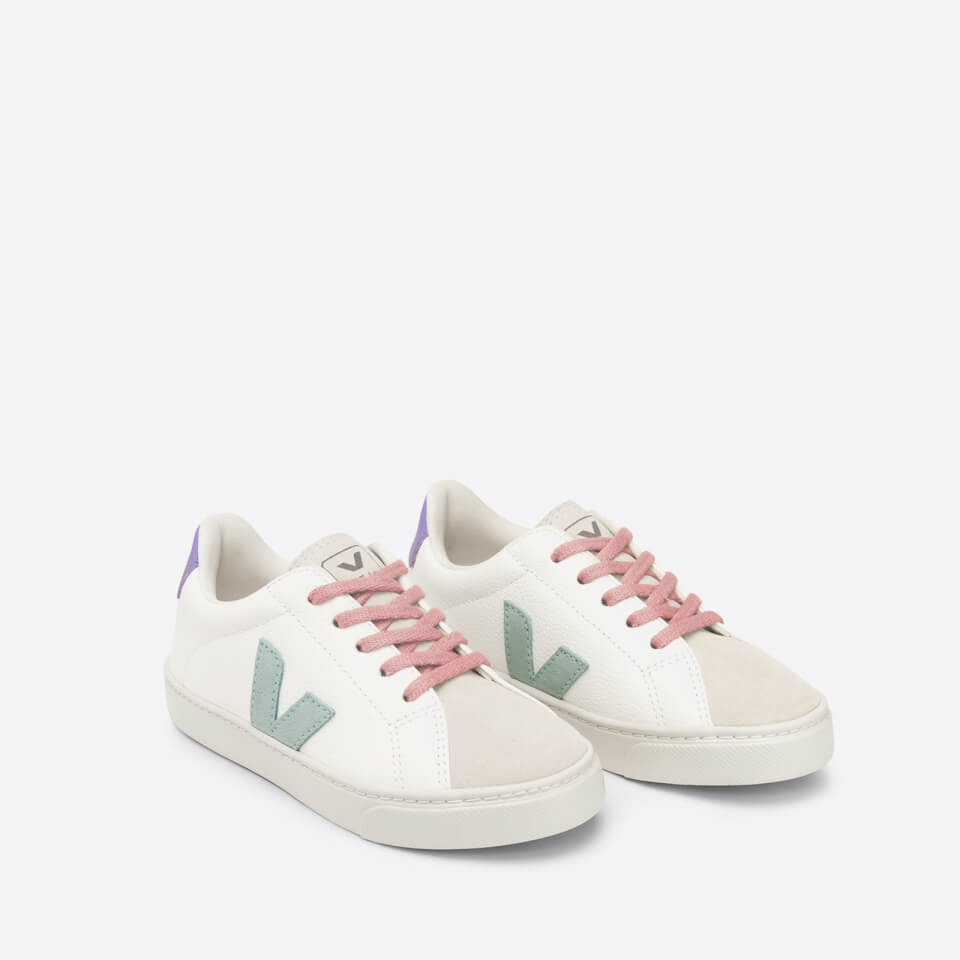 Veja Kids' Esplar Leather and Suede Lace Up Trainers