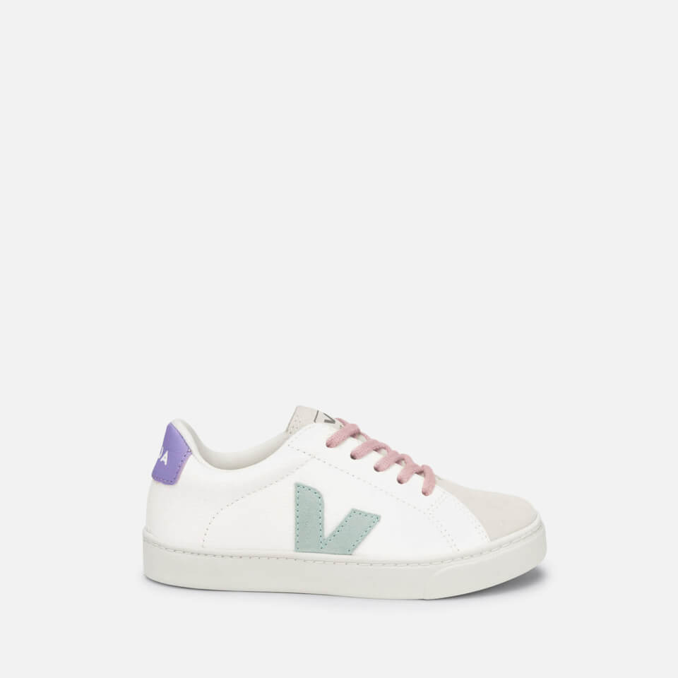 Veja Kids' Esplar Leather and Suede Lace Up Trainers