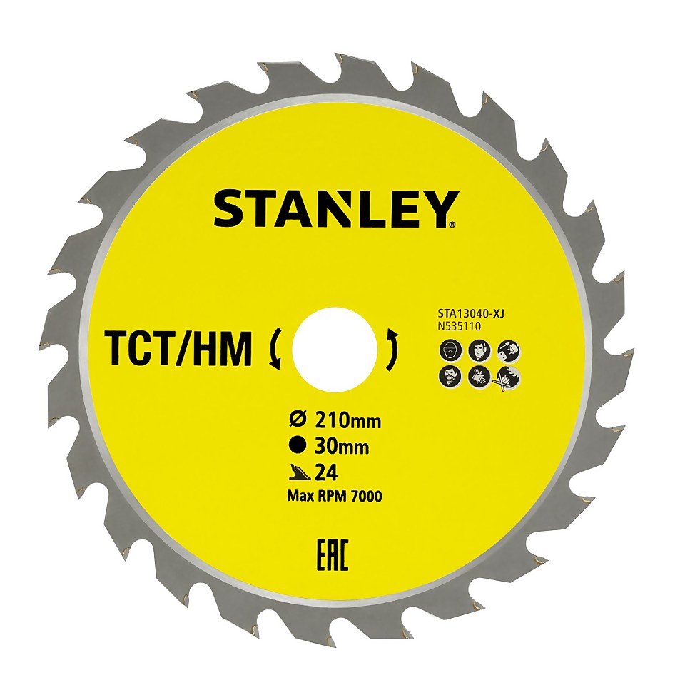 STANLEY Circular Saw Blade TCT 210 x 30 x 24T (STA13040-XJ)