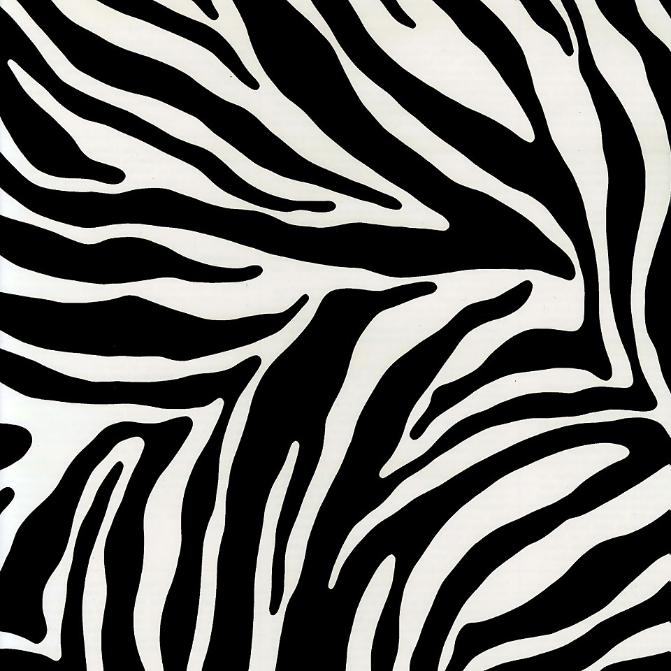 Fablon Zebra Sticky Back Plastic - 45cm X 2m
