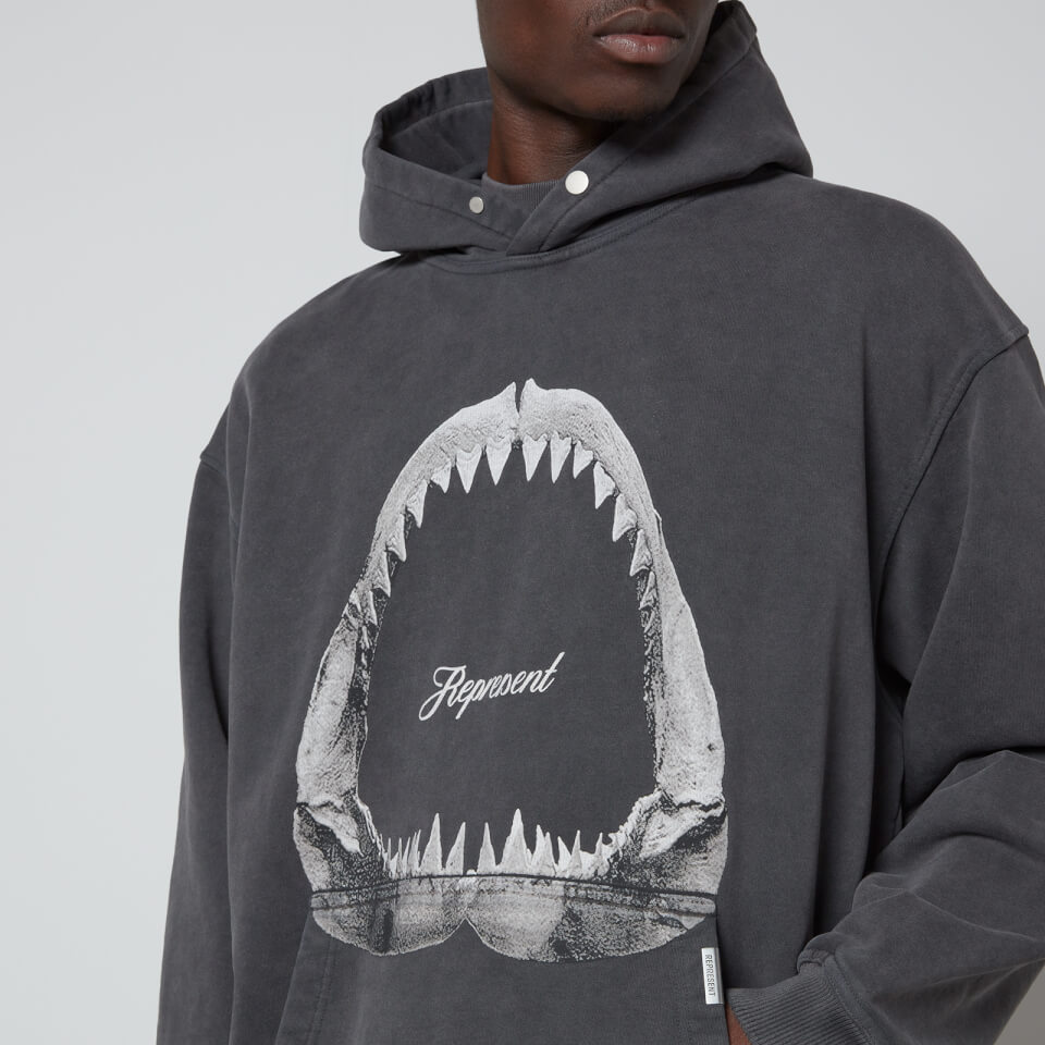 REPRESENT Shark Jaws Cotton Jersey Hoodie Coggles