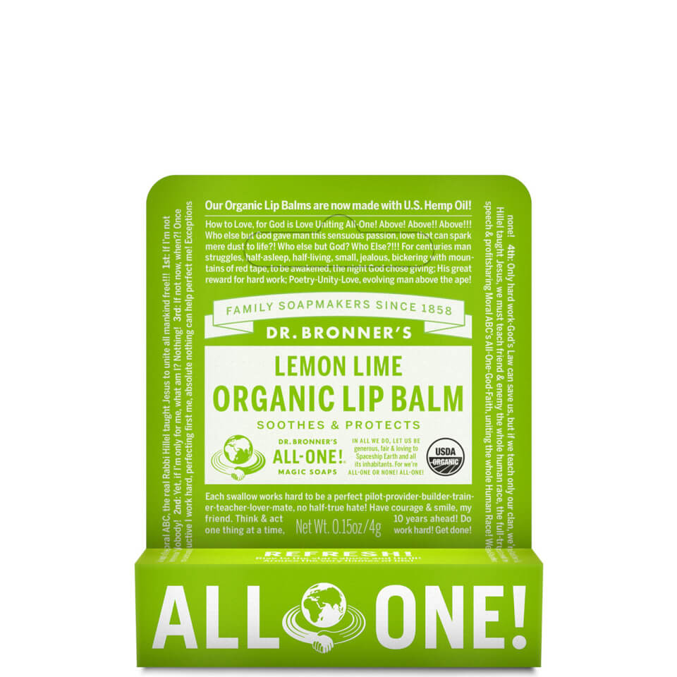Dr. Bronner's Organic Lip Balm - Lemon and Lime