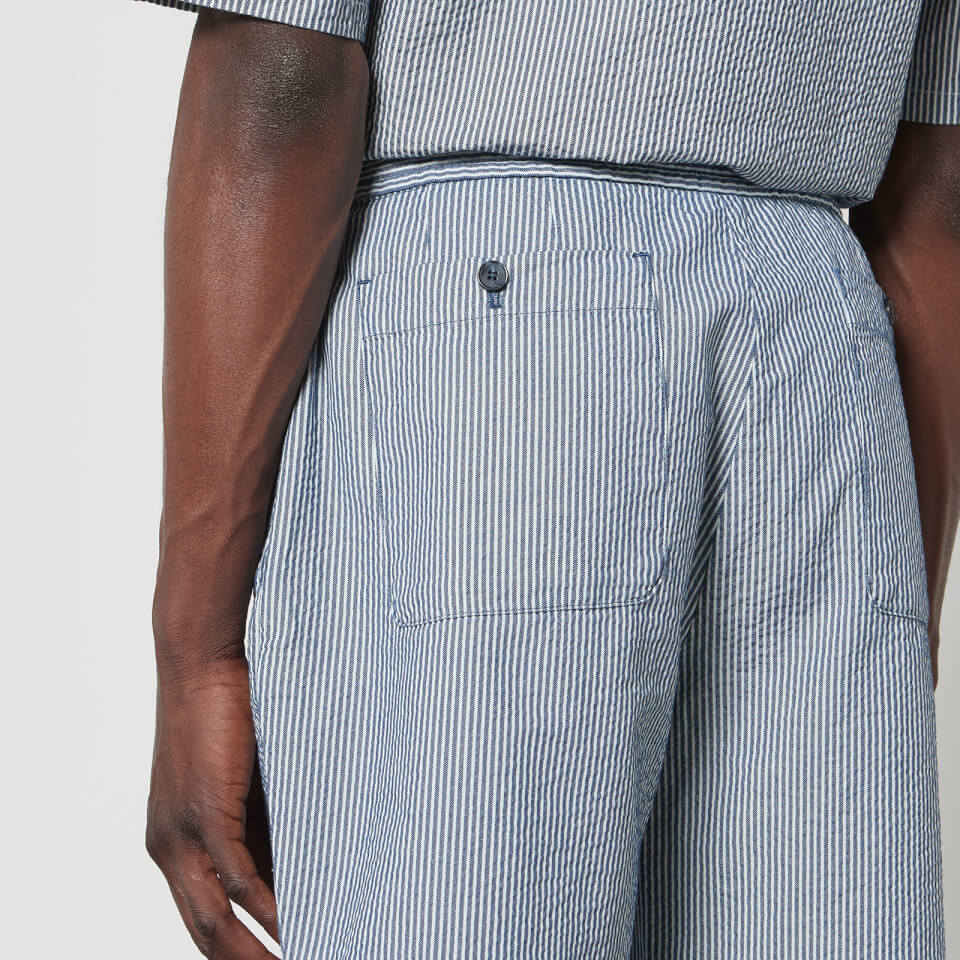 Officine Générale Joaquim Cotton-Seersucker Shorts - IT 48/M