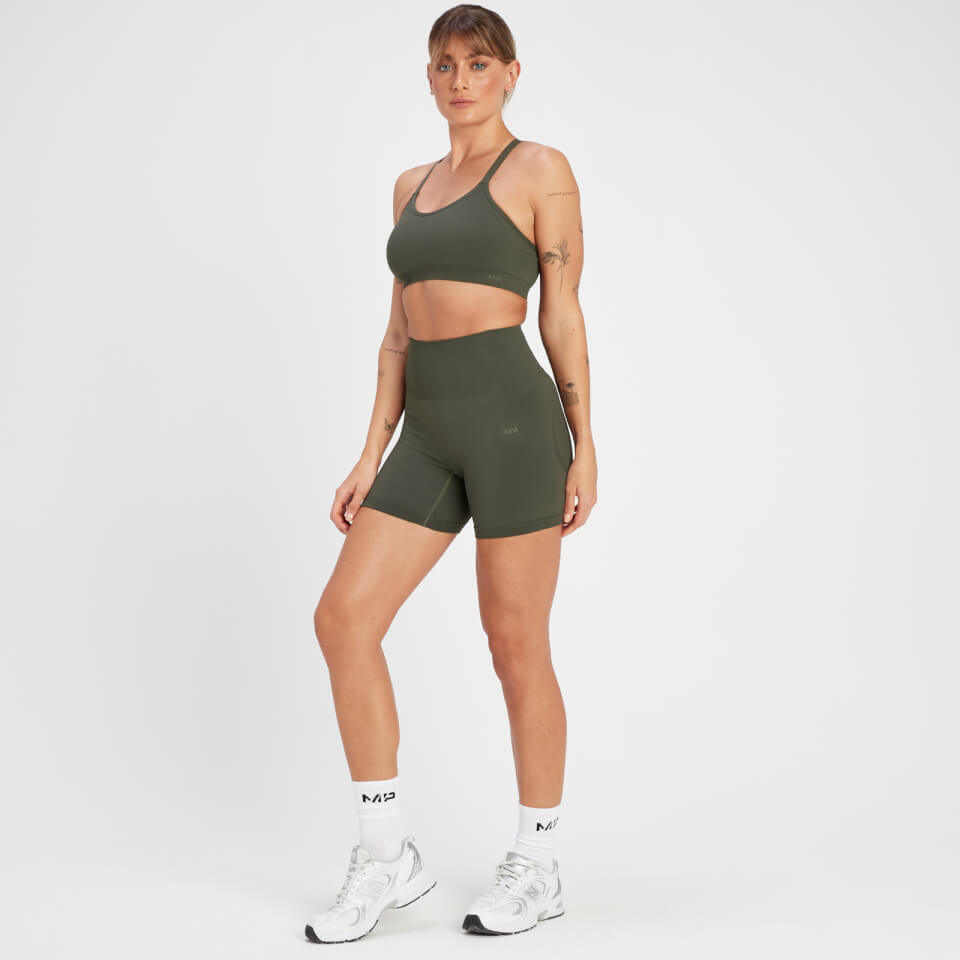MP Women's Rest Day Seamless Booty Short - Taupe Green