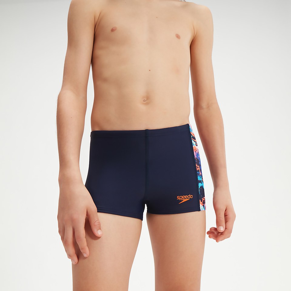 Boys' Allover Panel Aquashort Navy/Blue