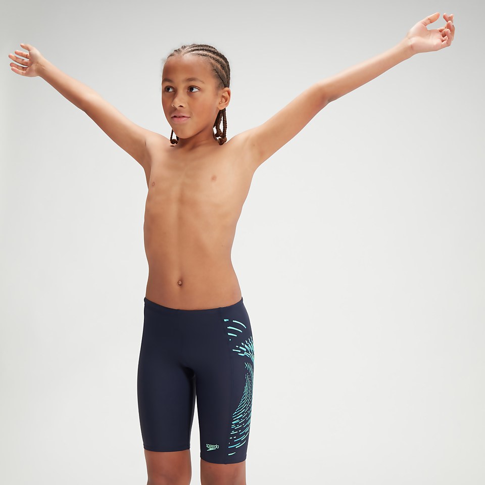 Boys' Plastisol Placement Jammer Navy/Green