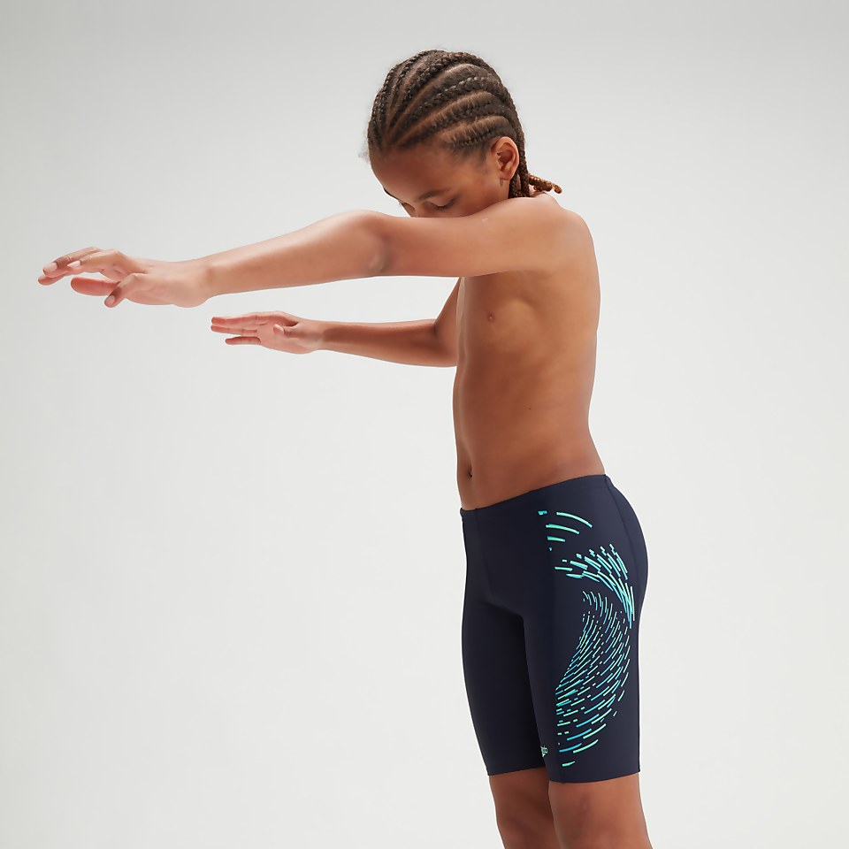 Boys' Plastisol Placement Jammer Navy/Green