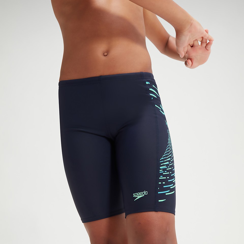 Boys' Plastisol Placement Jammer Navy/Green