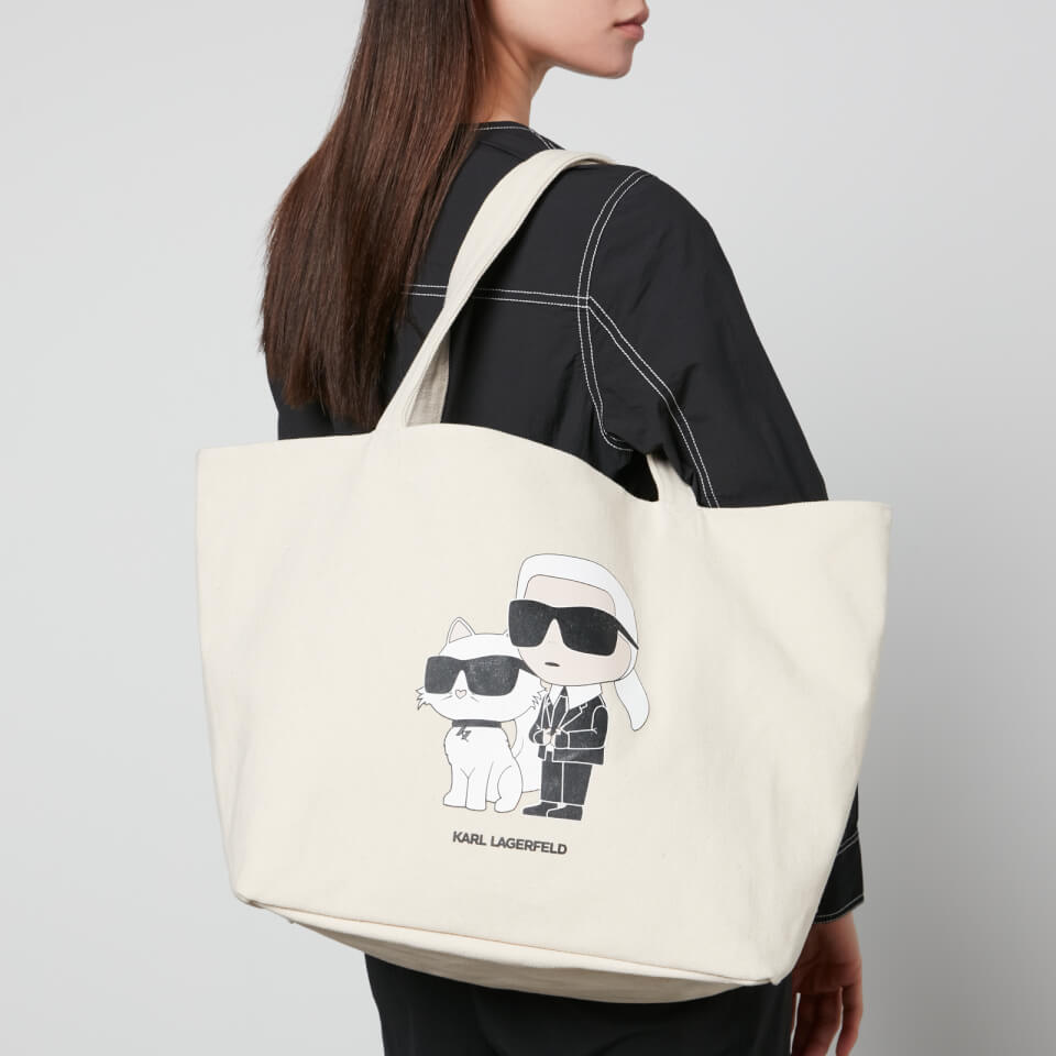 Karl Lagerfeld Ikonik 2.0 Artwork Cotton Tote Bag