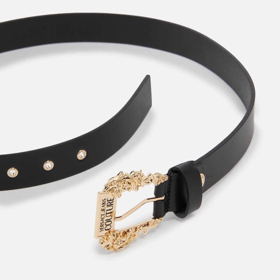 Versace Jeans Couture Buckle Detail Leather Belt