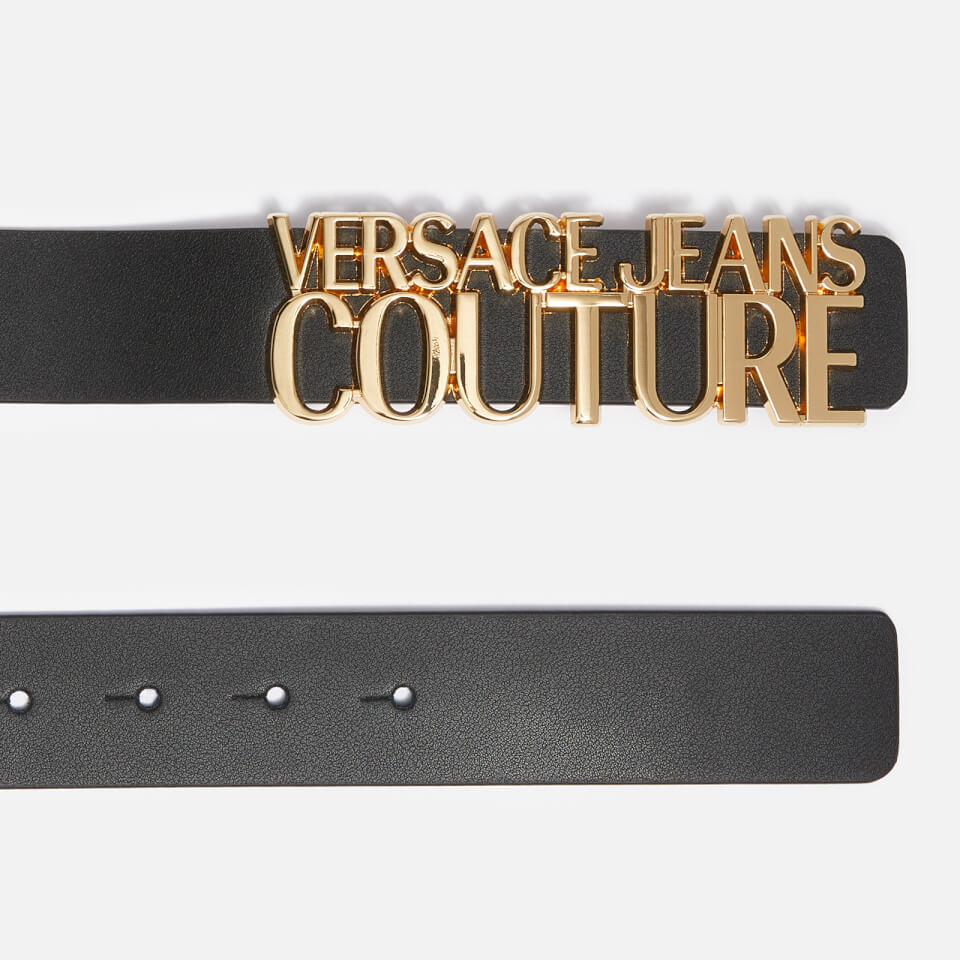 Versace Jeans Couture Logo-Embellished Leather Belt