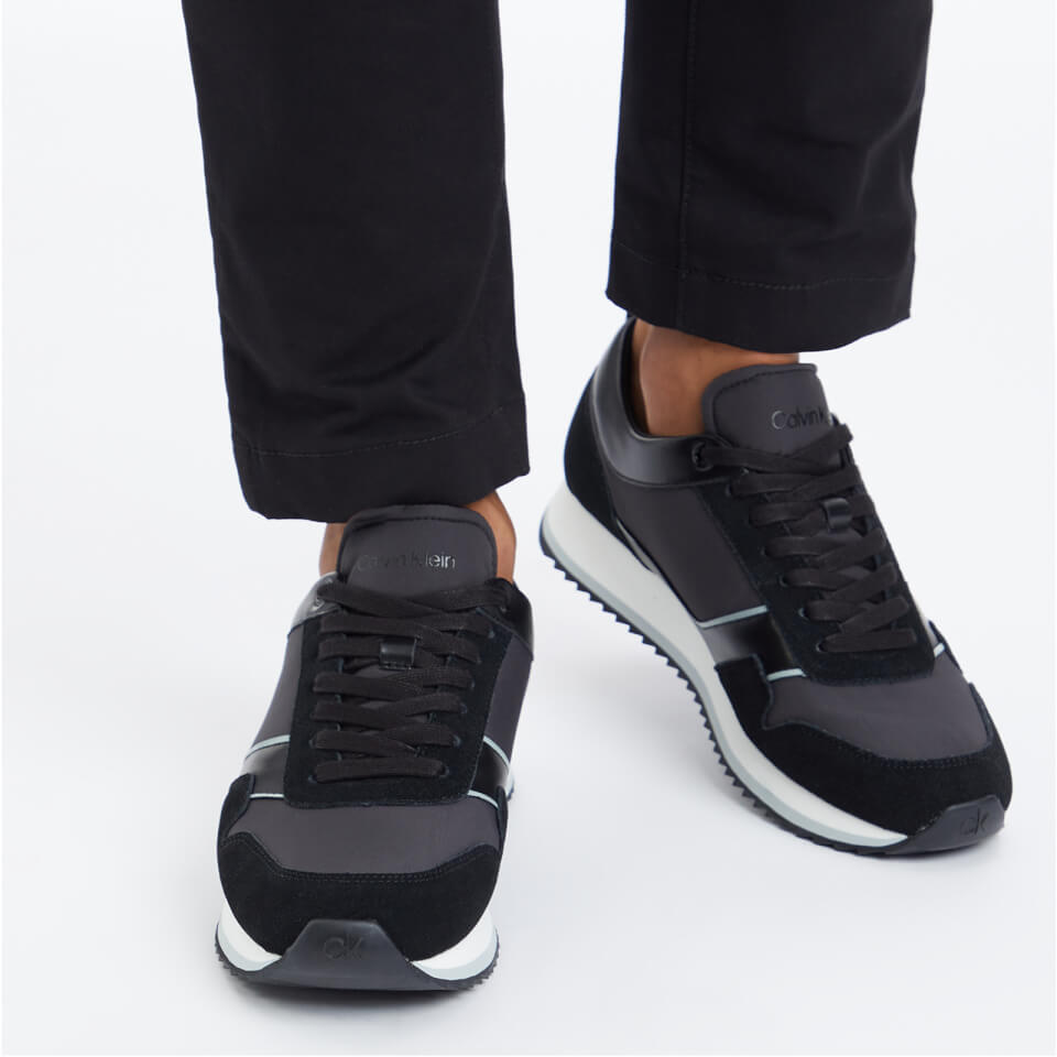 Calvin Klein Men's Leather and Shell Running-Style Trainers | FREE UK ...