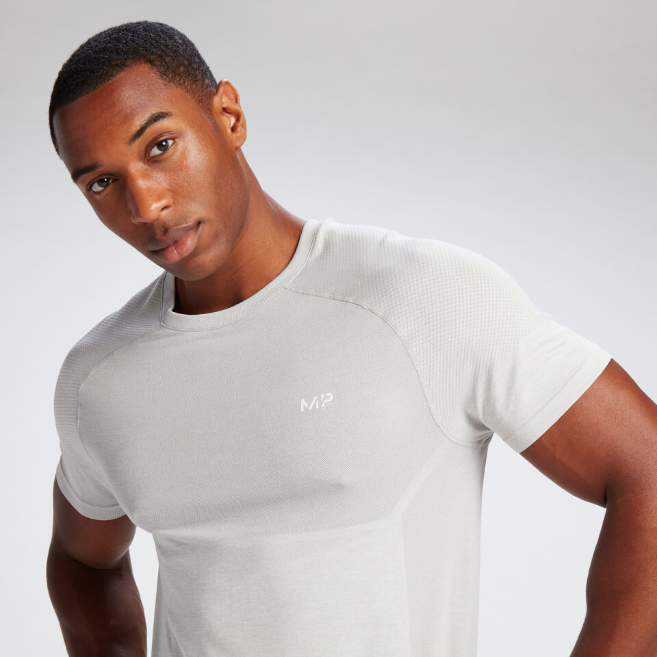 MP Men's Seamless Short Sleeve T-Shirt - Ice Grey