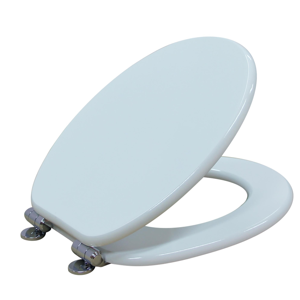 Homebase Wooden Toilet Seat White Homebase
